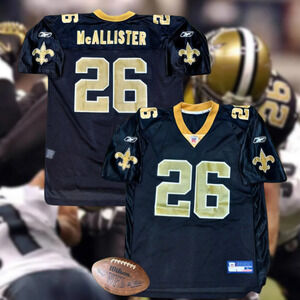New Orleans Saints Reebok NFL Deuce McAllister #26 Jersey Men’s Sz L Vintage EUC